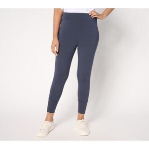 Soul Women's Pants Sz M Soothing Jersey Double Layer Slim Jogger Blue A686336